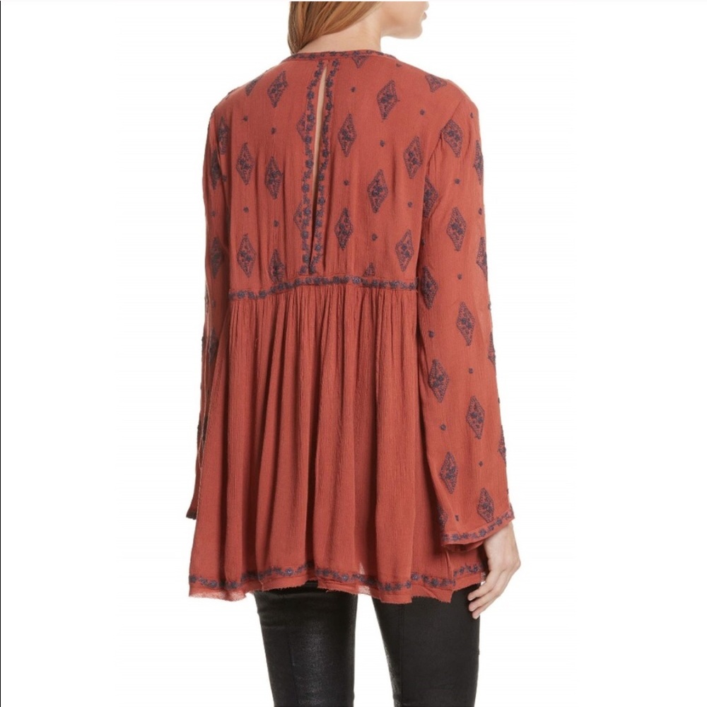 FREE PEOPLE DIAMOND EMBROIDERED TUNIC (NWT) - Picture 4 of 7